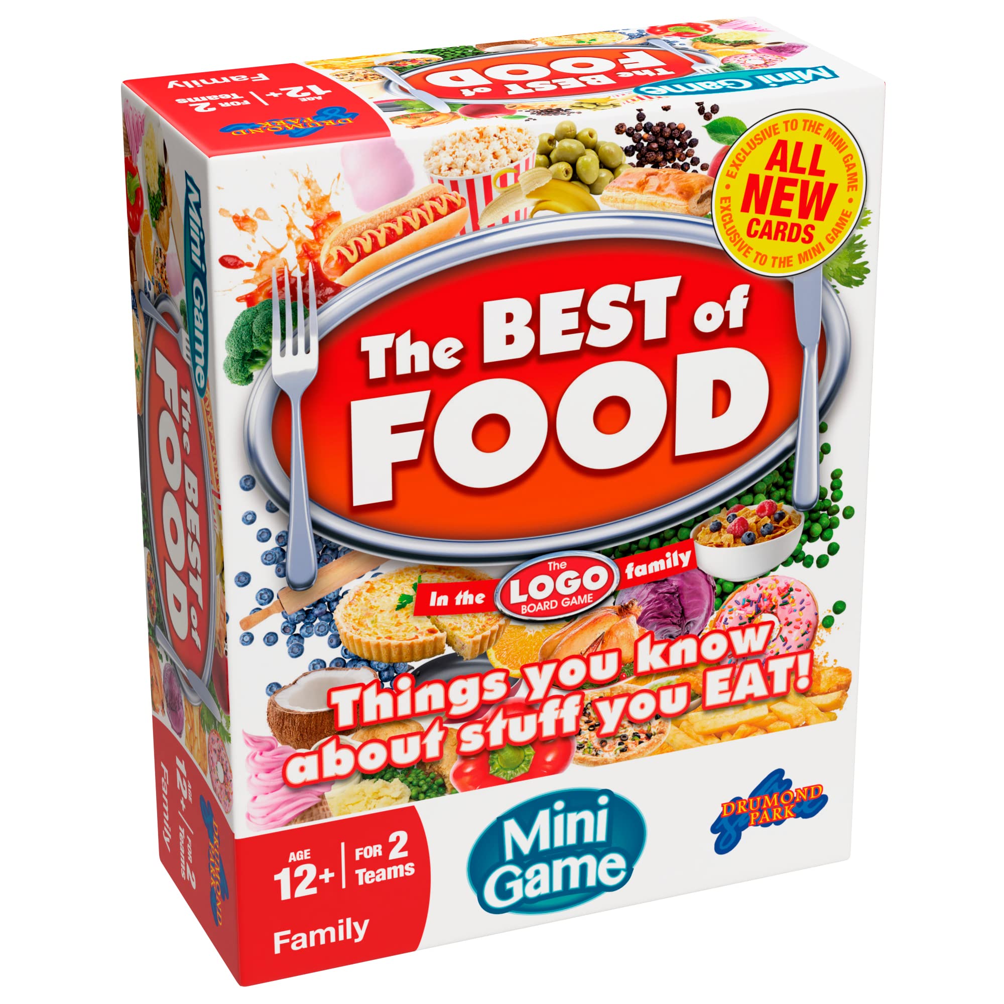 Drumond Park The LOGO Best of Food Mini Board Game - The Family Board Game of Brands and Products You Know and Love, Mini Travel Board Games, Family Games For Adults And Kids Suitable From 12+ Years T