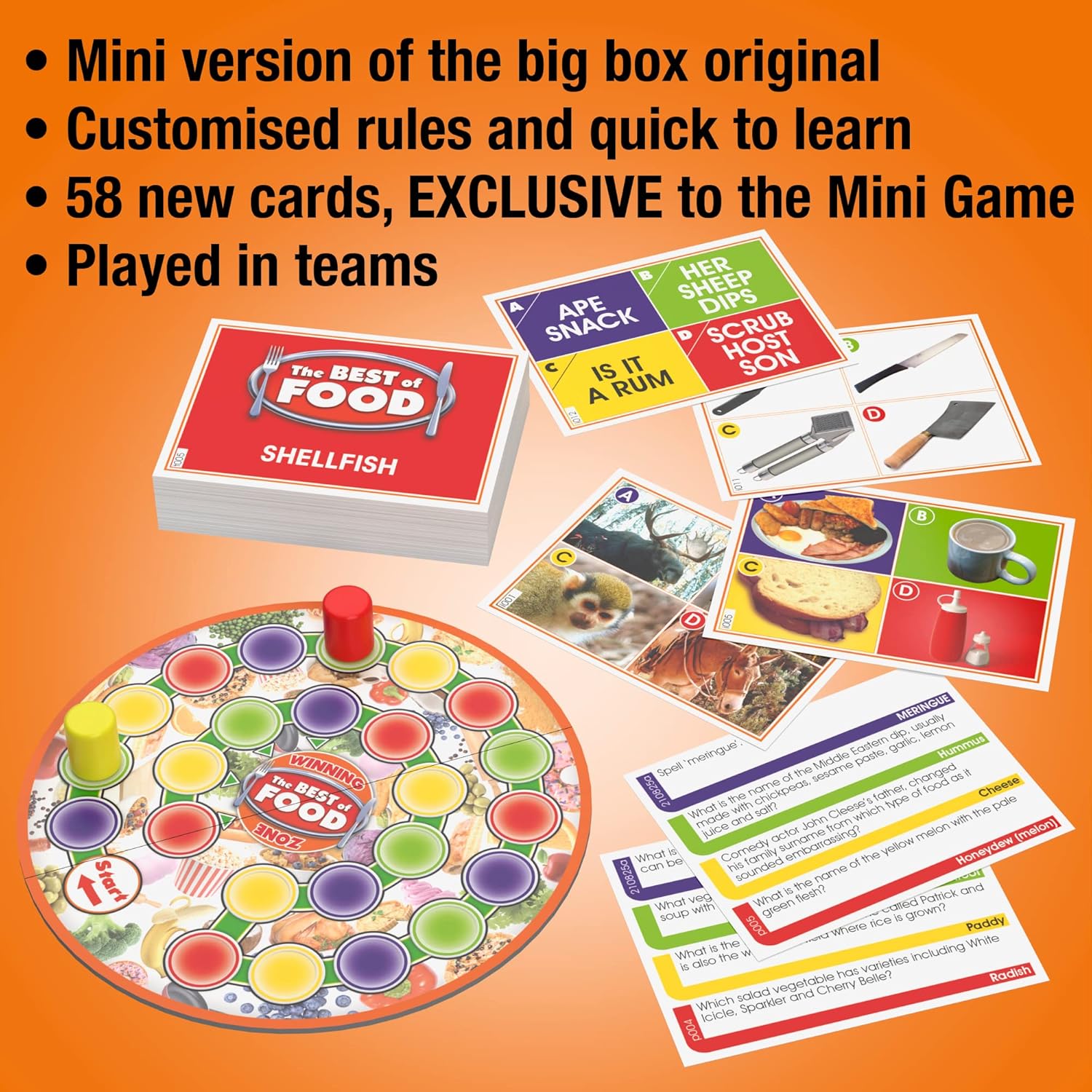 Drumond Park The LOGO Best of Food Mini Board Game - The Family Board Game of Brands and Products You Know and Love, Mini Travel Board Games, Family Games For Adults And Kids Suitable From 12+ Years T