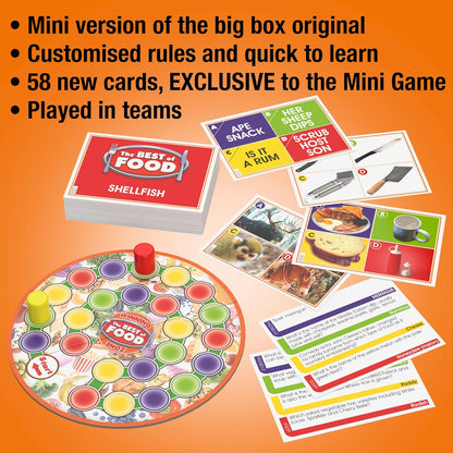 Drumond Park The LOGO Best of Food Mini Board Game - The Family Board Game of Brands and Products You Know and Love, Mini Travel Board Games, Family Games For Adults And Kids Suitable From 12+ Years T