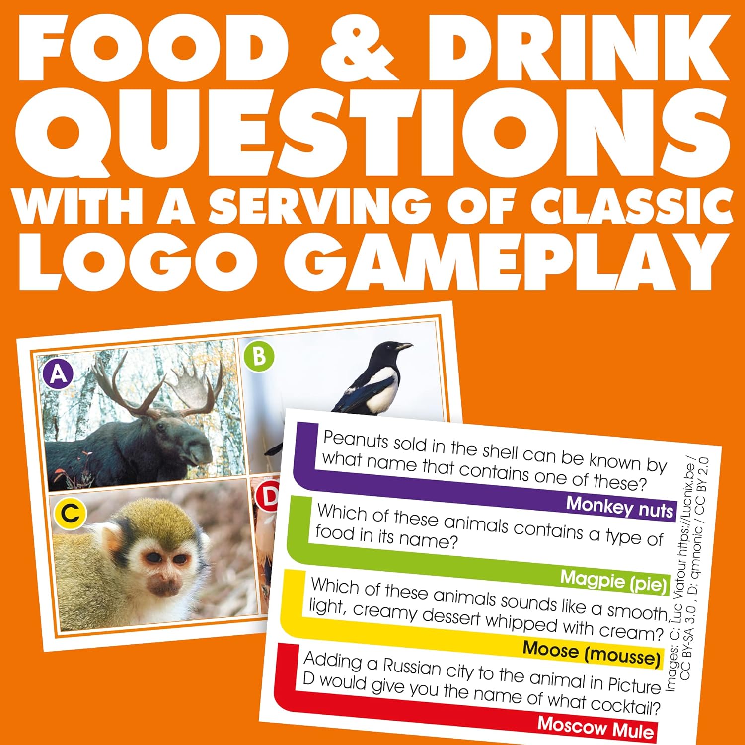 Drumond Park The LOGO Best of Food Mini Board Game - The Family Board Game of Brands and Products You Know and Love, Mini Travel Board Games, Family Games For Adults And Kids Suitable From 12+ Years T