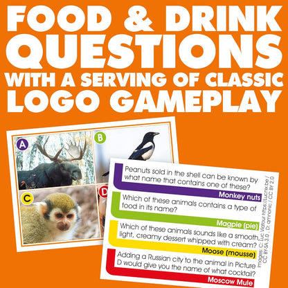 Drumond Park The LOGO Best of Food Mini Board Game - The Family Board Game of Brands and Products You Know and Love, Mini Travel Board Games, Family Games For Adults And Kids Suitable From 12+ Years T
