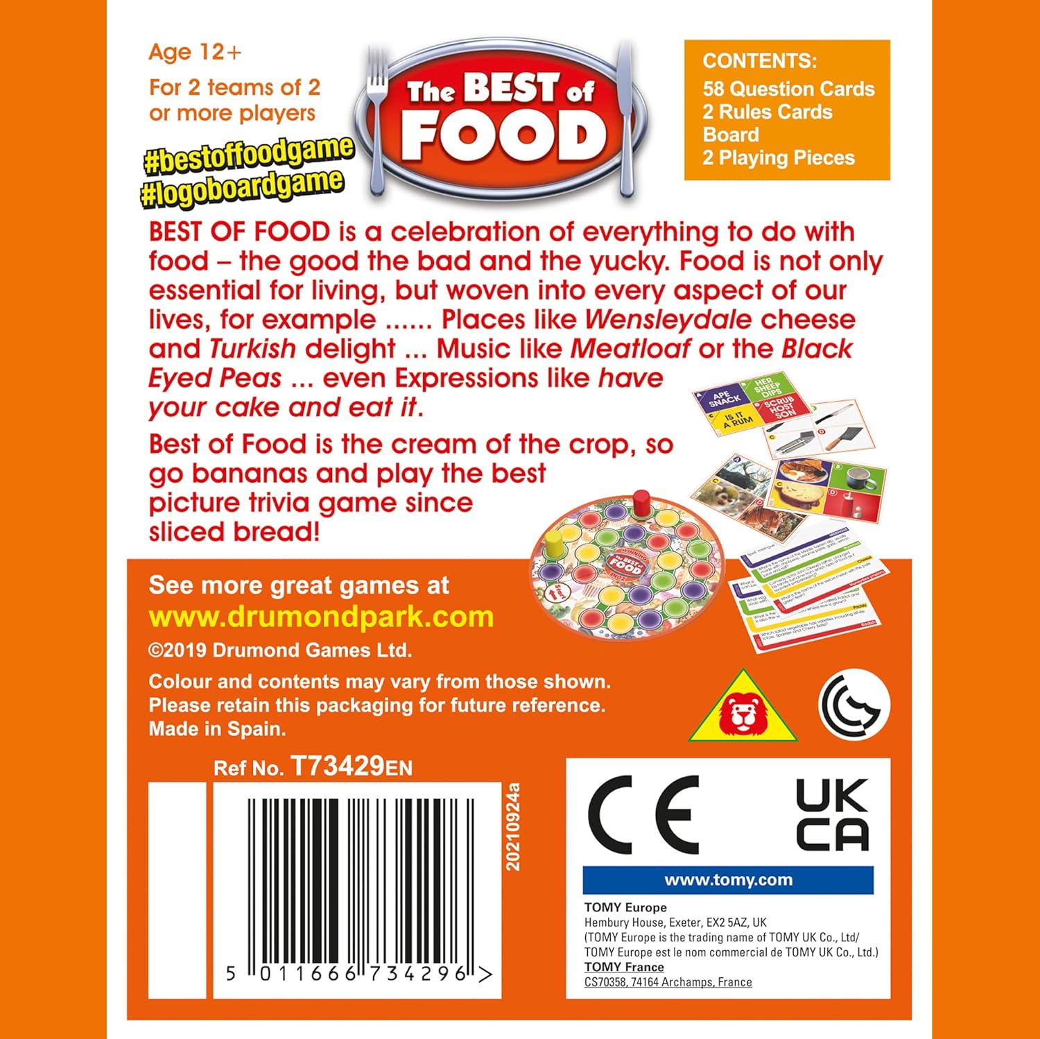 Drumond Park The LOGO Best of Food Mini Board Game - The Family Board Game of Brands and Products You Know and Love, Mini Travel Board Games, Family Games For Adults And Kids Suitable From 12+ Years T