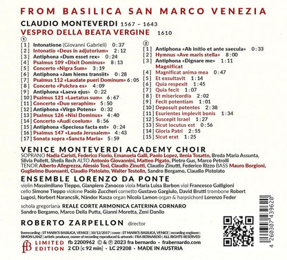 Claudio Monteverdi: Vespro della Beata Vergine