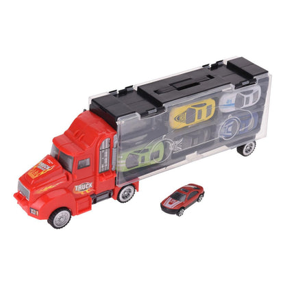 divers - Vrachtwagen met Trailer en 6 Die-cast Auto\`s