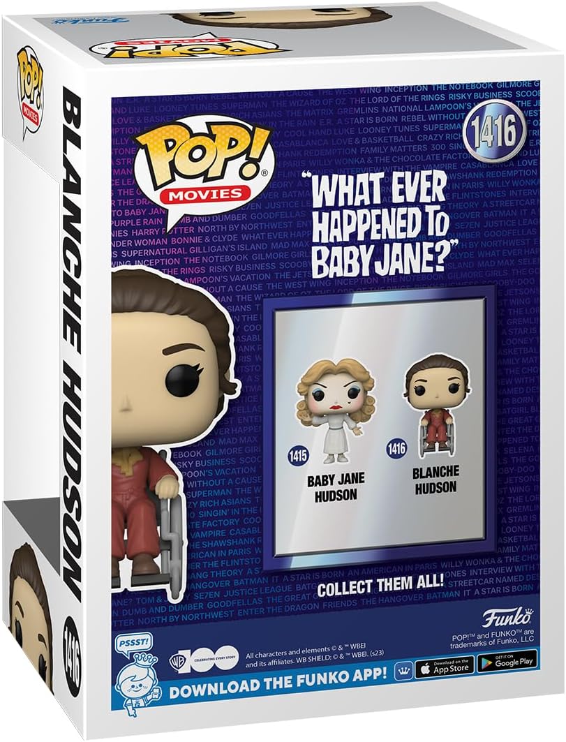 Funko POP! Movies: WEHTBJ - Blanche - Black & White CH - Whatever Happened to Baby Jane - Collectable Vinyl Figure - Gift Idea - Official Merchandise - Toys for Kids & Adults - Movies Fans
