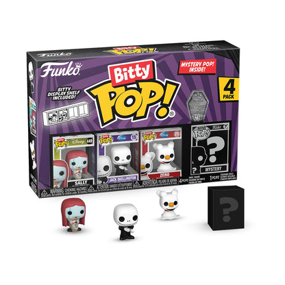 Funko Bitty POP! the Nightmare Before Christmas and A Surprise Mystery Mini Figure - 0.9 Inch (2.2 Cm) - TNBC Collectable - Stackable Display Shelf Included - Gift Idea - Party Bags Stocking