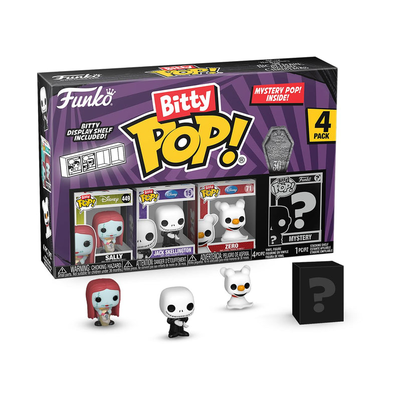 Funko Bitty POP! the Nightmare Before Christmas and A Surprise Mystery Mini Figure - 0.9 Inch (2.2 Cm) - TNBC Collectable - Stackable Display Shelf Included - Gift Idea - Party Bags Stocking