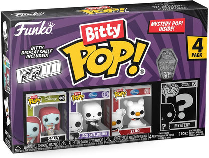 Funko Bitty POP! the Nightmare Before Christmas and A Surprise Mystery Mini Figure - 0.9 Inch (2.2 Cm) - TNBC Collectable - Stackable Display Shelf Included - Gift Idea - Party Bags Stocking