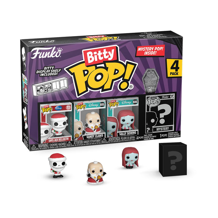 Funko Bitty POP! the Nightmare Before Christmas and A Surprise Mystery Mini Figure - 0.9 Inch (2.2 Cm) - TNBC Collectable - Stackable Display Shelf Included - Gift Idea - Party Bags Stocking