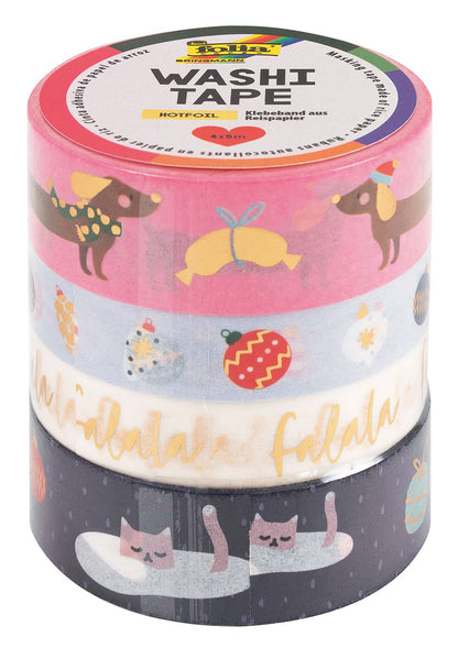 folia 26450 26450 Rice Paper Masking Tape 4 x 2 m Each 15 mm 2 Rolls Approximately 10 mm Wide Ideal for Decorating and Multi