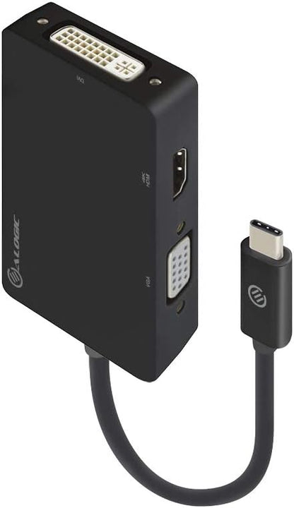3In1 Usb-C To Hdmi Dvi Vga Adapter - Male To 3-Female
