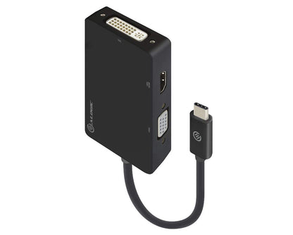 3In1 Usb-C To Hdmi Dvi Vga Adapter - Male To 3-Female