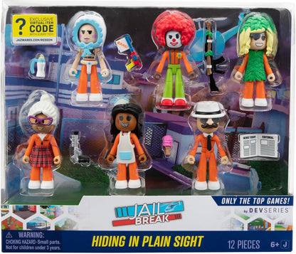DevSeries CRS0059-6 Figuren Pack - Jailbreak: Hiding in Plain Sight, bewegliche Actionfiguren mit Spielcode