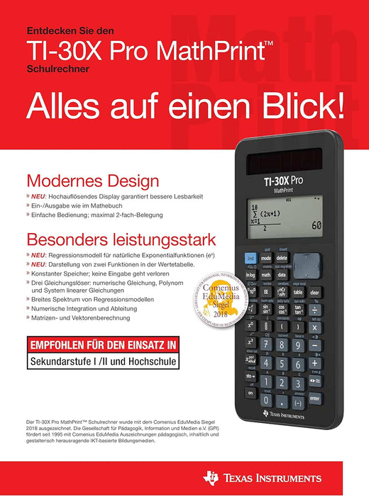 Texas Instruments - TI-30X Pro Mathprint Scientific Calculator