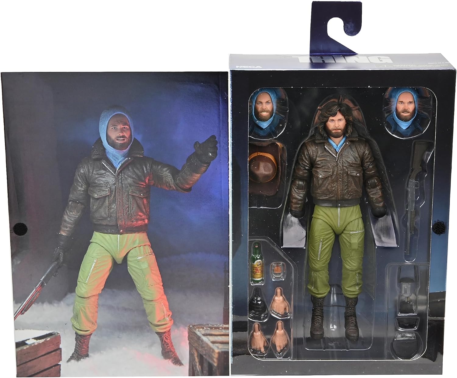 NECA The Thing Action Figure - Classic Kurt Multicolor Plastic Toy (10" x 2" x 2.7"