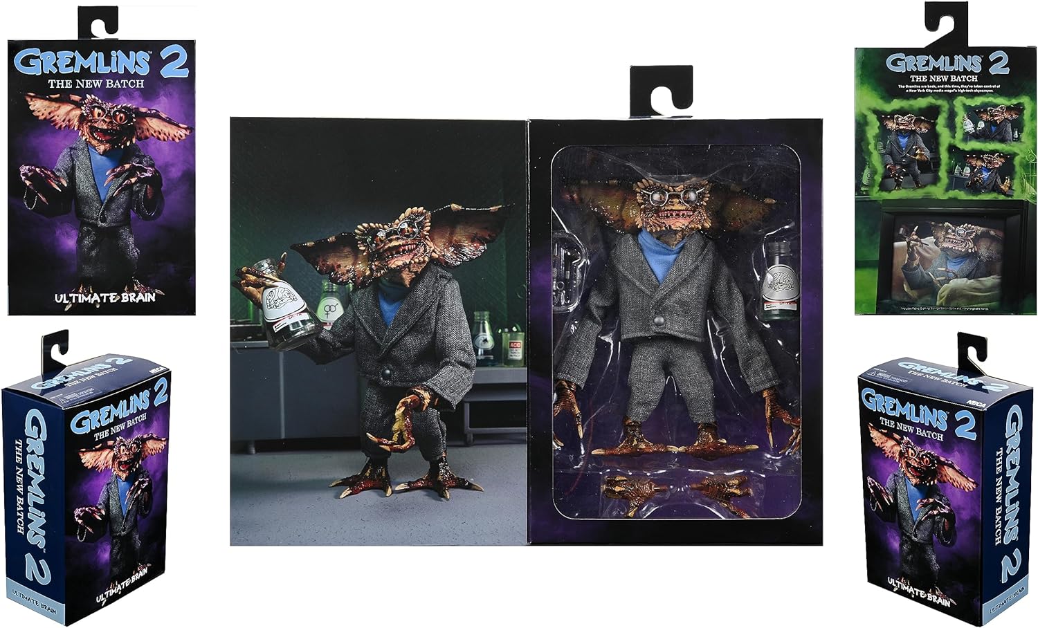 NECA GREMLINS - Ultimate Brain Gremlin - Figurine articulée 15cm