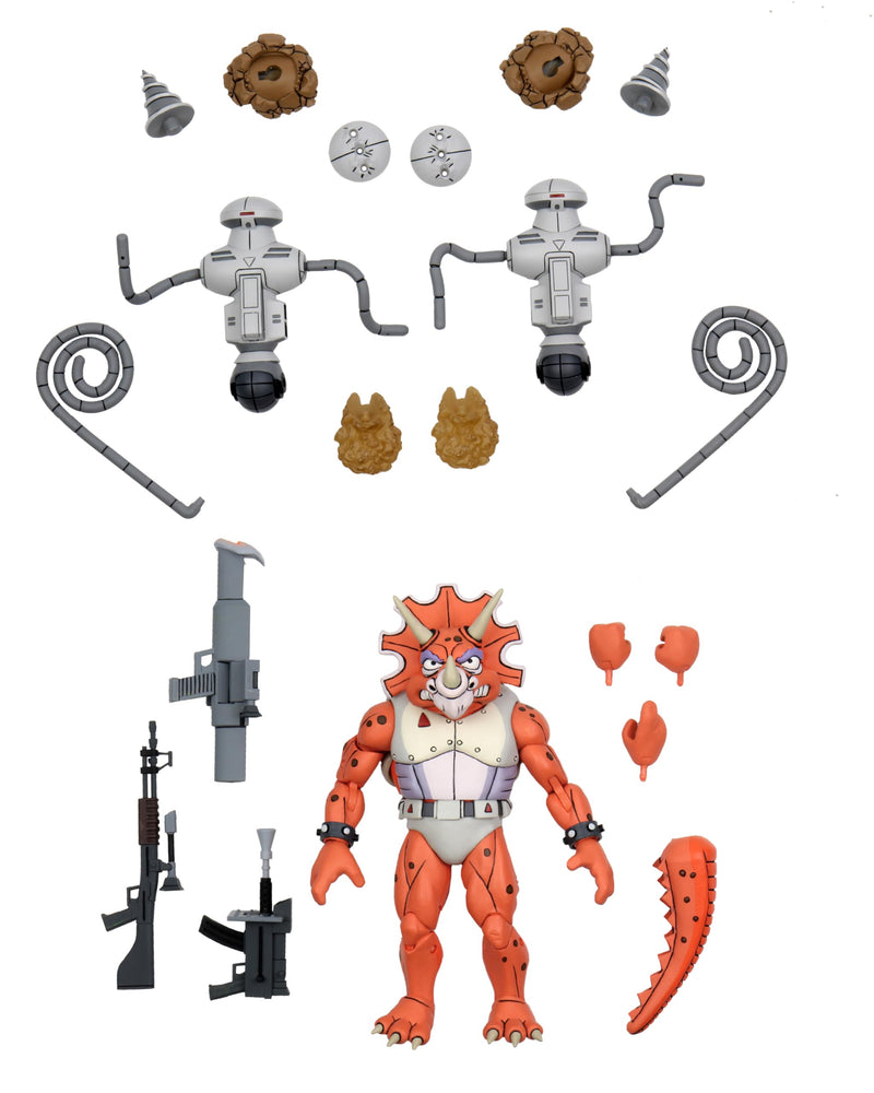 7" TMNT Cartoon Triceraton Infantryman & Roadkill Rodney 2 Pack Figure