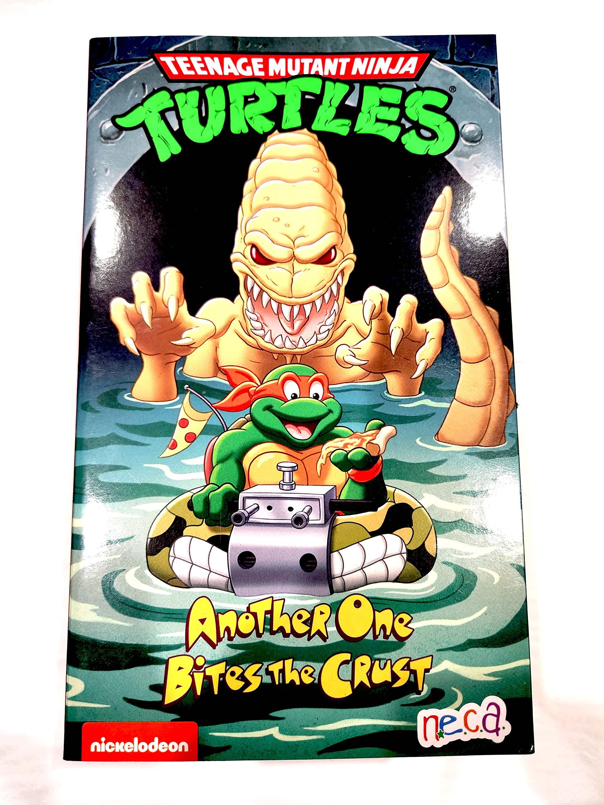 Teenage Mutant Ninja Turtles- Figura Ultimate Pizza Monster Tortugas Ninja 23cm Does Not Apply acción, Color Amarillo, One Size (NECA H858000
