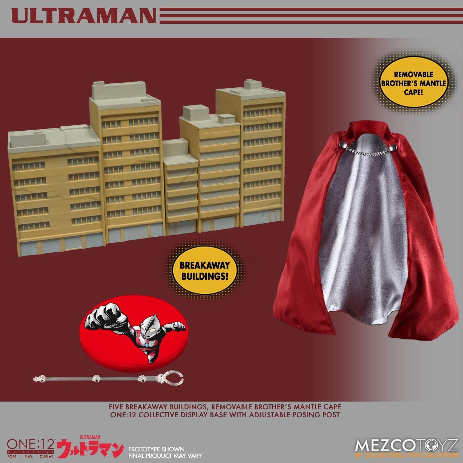 Mezco Toys Ultraman figurine lumineuse 1/12 Ultraman 16 cm