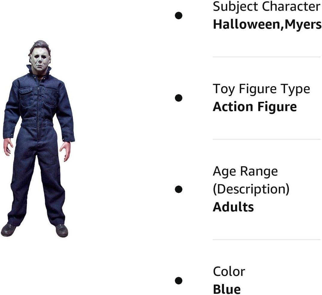 Trick Or Treat Studios- Michael Halloween, Myers Figura de acción, Color Azul, Talla única (TOT-1978-MYERS-AF-03618