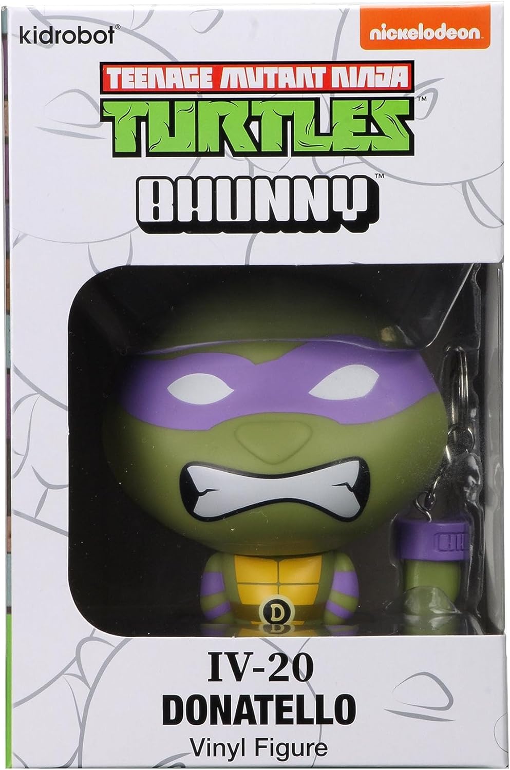 Kidrobot Bhunny: Teenage Mutant Ninja Turtles: Donatello 4" Vinyl Figure 4-Inch