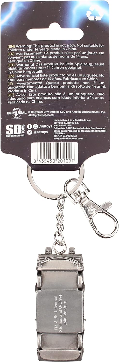 SD Toys SDTUNI20109 Back To The Future DeLorean Metal Keychain