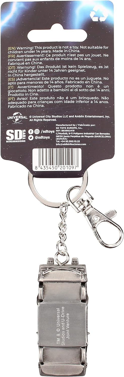 SD Toys SDTUNI20109 Back To The Future DeLorean Metal Keychain