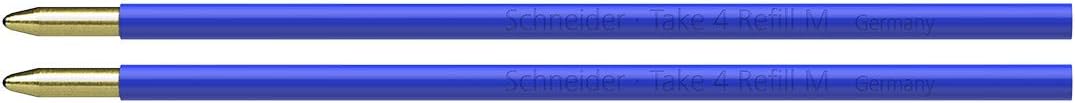 Schneider Take 4 Ballpoint Pen Refills (Pack of 2, Refills Take 4 Four-Colour Ballpoint Pens) Blue blue 1 count (Pack of 2)