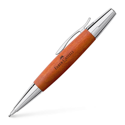 Faber-Castell 138382 PROP.PENCIL WOOD/CHROME SHINY BROWN