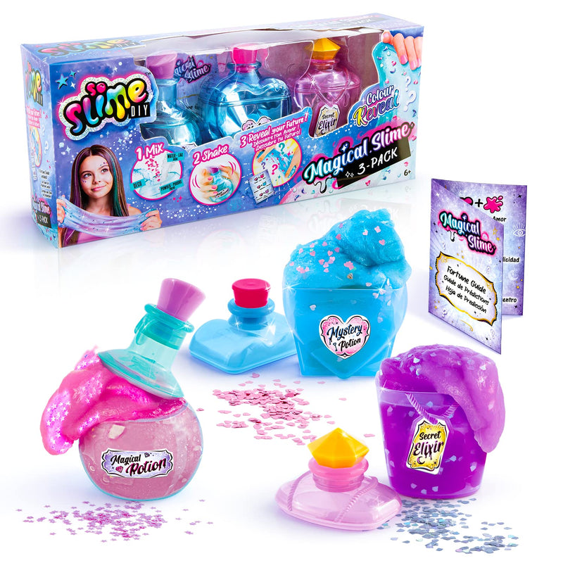 So Slime DIY SSC 202 Magical 3 Pack, Colour Reveal DIY Slimes, Cool Bottle Shakers, Potion Recipes + Decorations for Ages 6+, Canal Toys, Multicoloured