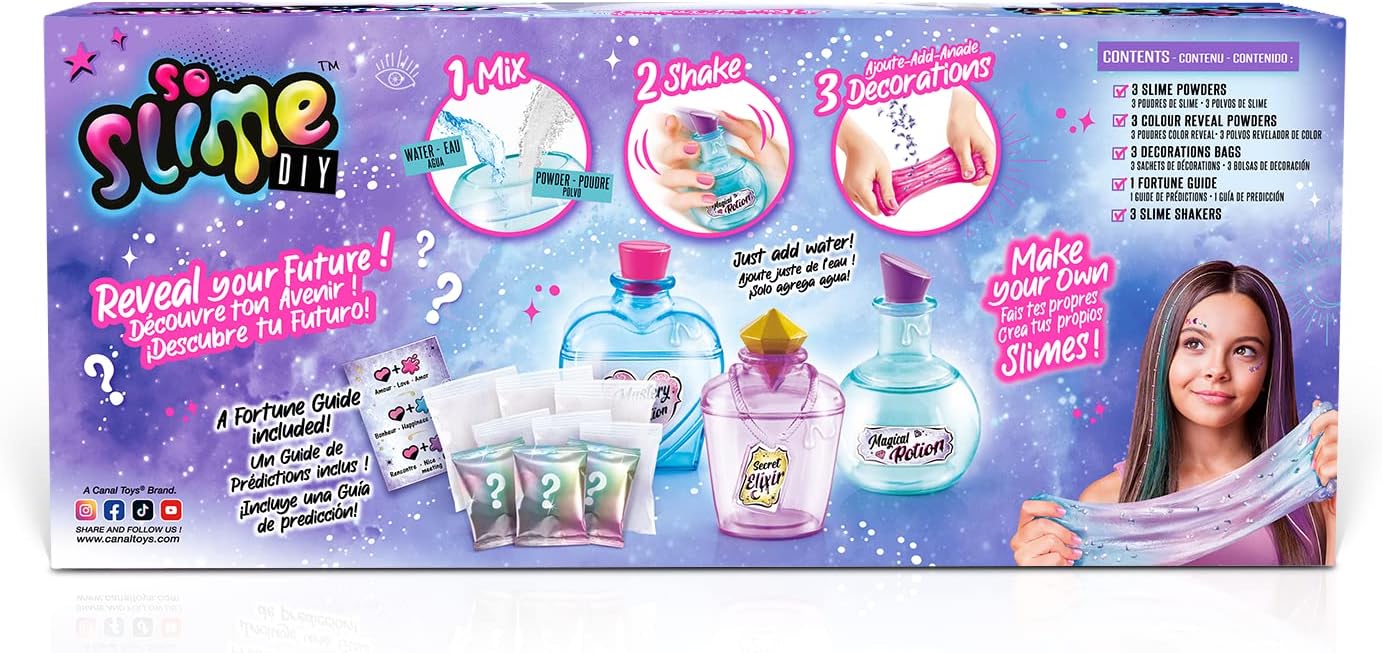 So Slime DIY SSC 202 Magical 3 Pack, Colour Reveal DIY Slimes, Cool Bottle Shakers, Potion Recipes + Decorations for Ages 6+, Canal Toys, Multicoloured