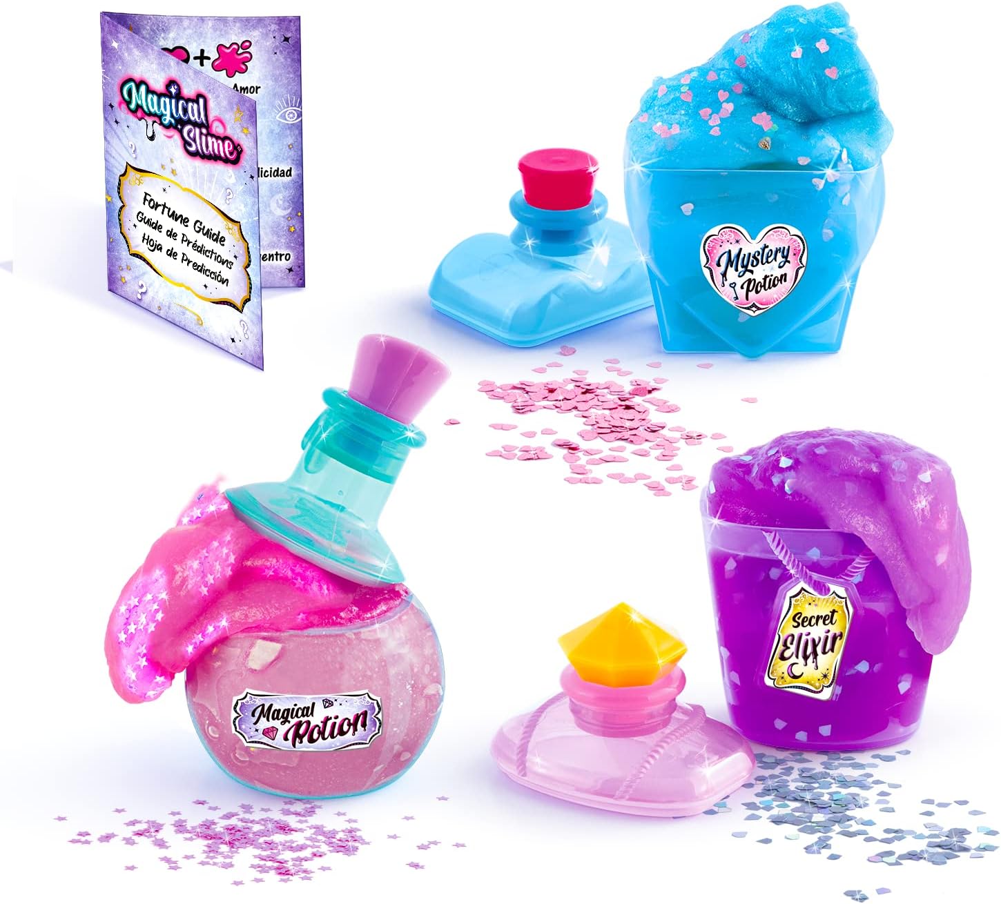 So Slime DIY SSC 202 Magical 3 Pack, Colour Reveal DIY Slimes, Cool Bottle Shakers, Potion Recipes + Decorations for Ages 6+, Canal Toys, Multicoloured
