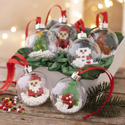 DIY Iron On Beads Kit - Christmas Balls - 6 pcs