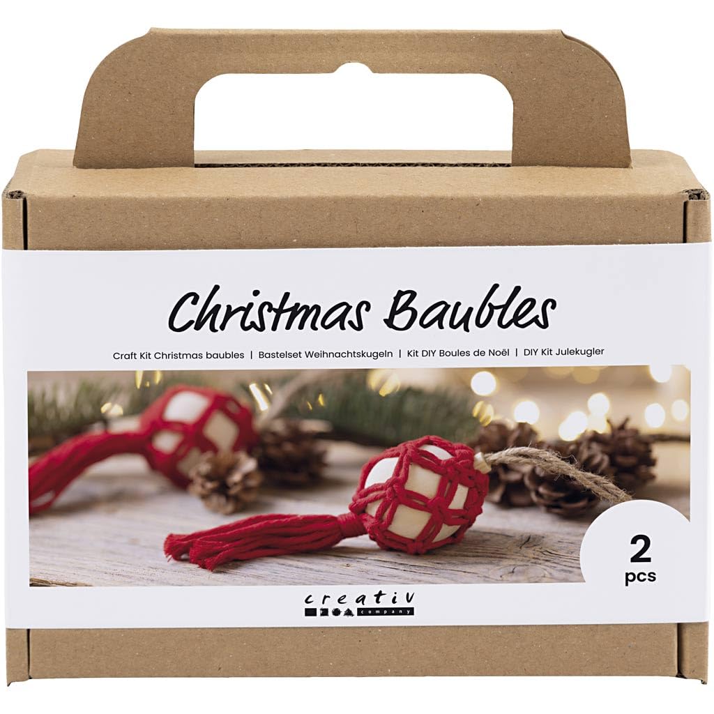 DIY Macrame Kit - Christmas Balls - 2 pcs