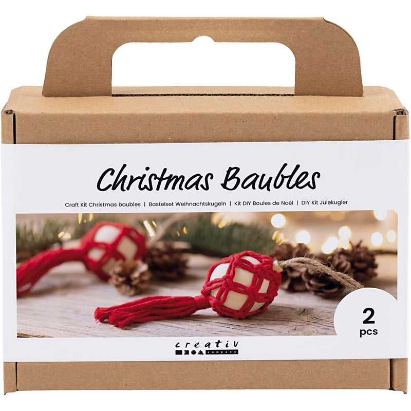 DIY Macrame Kit - Christmas Balls - 2 pcs