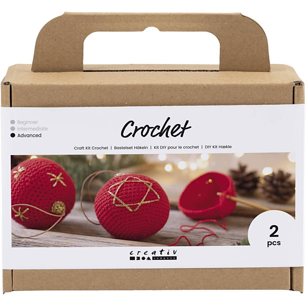DIY crochet kit - Christmas balls - 2 pcs