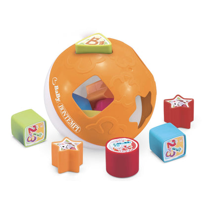 Bontempi 70 0925 Ball with Geometric Inserting • Promotes Recognition of Colours and Shapes • Pack of 7, Multicoloured
