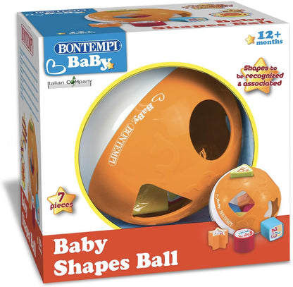 Bontempi 70 0925 Ball with Geometric Inserting • Promotes Recognition of Colours and Shapes • Pack of 7, Multicoloured