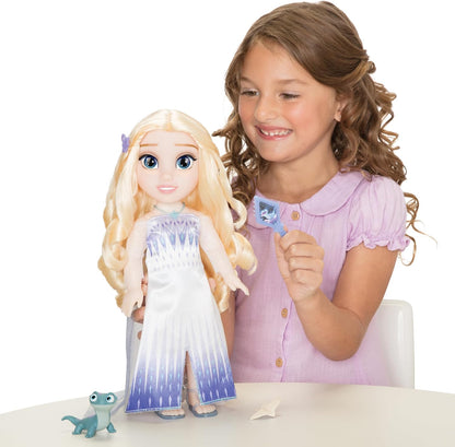 Die Eiskönigin Frozen Singing Elsa The Snow Queen Doll 35 cm, Sings Show Yourself, Includes Accessories for Extra Fun, Perfect for Girls from 3 Years, White and Blue