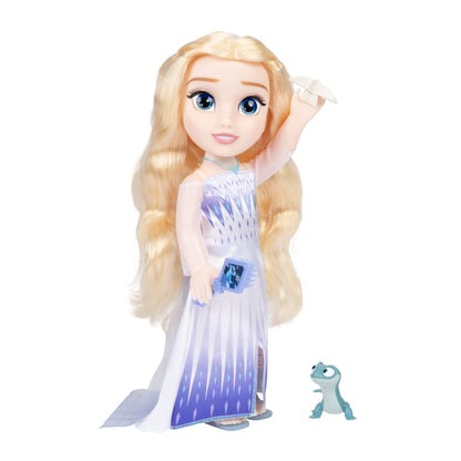 Die Eiskönigin Frozen Singing Elsa The Snow Queen Doll 35 cm, Sings Show Yourself, Includes Accessories for Extra Fun, Perfect for Girls from 3 Years, White and Blue