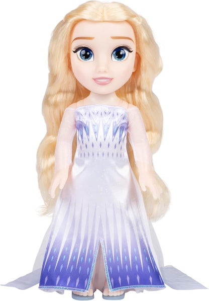 Die Eiskönigin Frozen Singing Elsa The Snow Queen Doll 35 cm, Sings Show Yourself, Includes Accessories for Extra Fun, Perfect for Girls from 3 Years, White and Blue