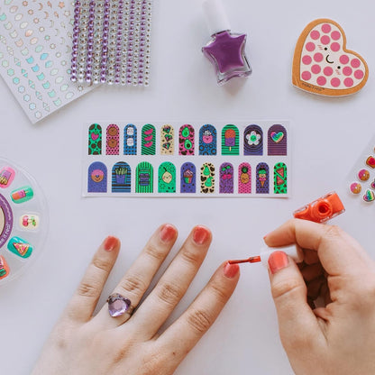 Make It Real Glitter Party Nail Varnish Set with Polish, Stickers & A Nail File - Arts and Crafts for Kids - Girls Gifts
