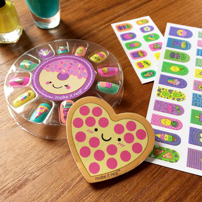 Make It Real Glitter Party Nail Varnish Set with Polish, Stickers & A Nail File - Arts and Crafts for Kids - Girls Gifts