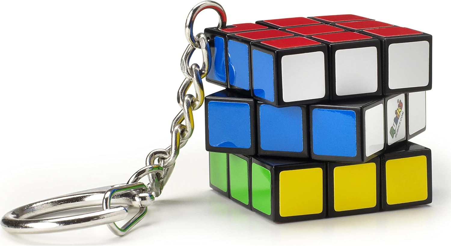 Rubik's Spin Master Rubik's Cube: Klassieke 3x3 kubus met sleutelhanger (6064001