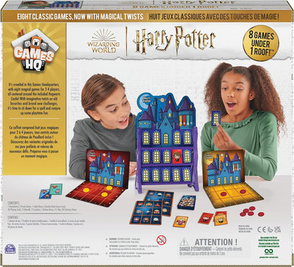 Wizarding World, Harry Potter Games HQ Checkers Tic Tac Toe Memory Match Go Fish Bingo Card Games Fantastic Beasts Gift, for Adults and Kids Ages 4+