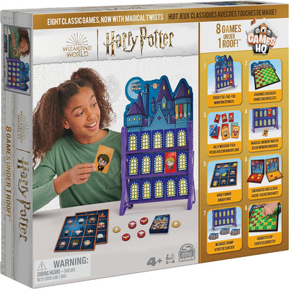 Wizarding World, Harry Potter Games HQ Checkers Tic Tac Toe Memory Match Go Fish Bingo Card Games Fantastic Beasts Gift, for Adults and Kids Ages 4+