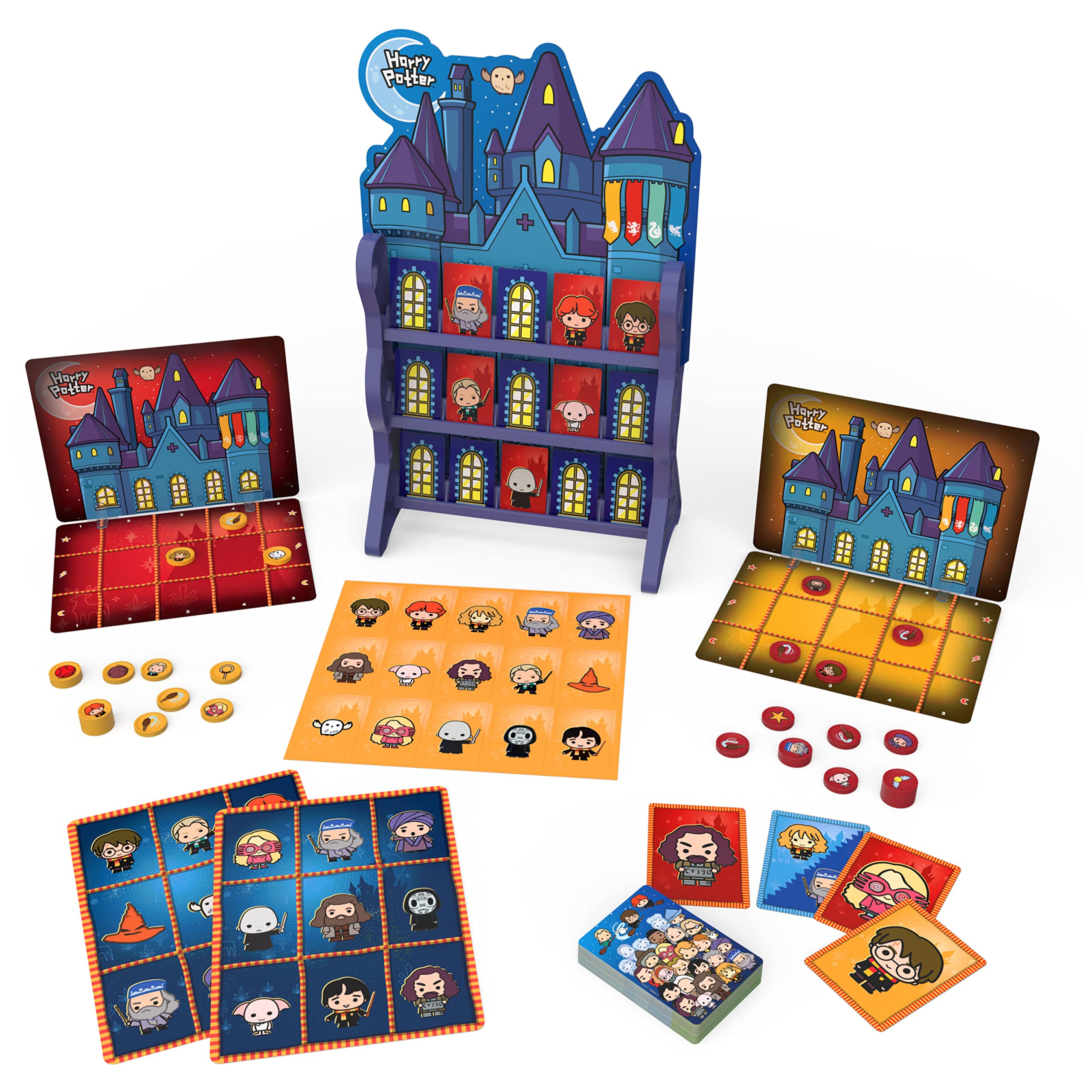 Wizarding World, Harry Potter Games HQ Checkers Tic Tac Toe Memory Match Go Fish Bingo Card Games Fantastic Beasts Gift, for Adults and Kids Ages 4+