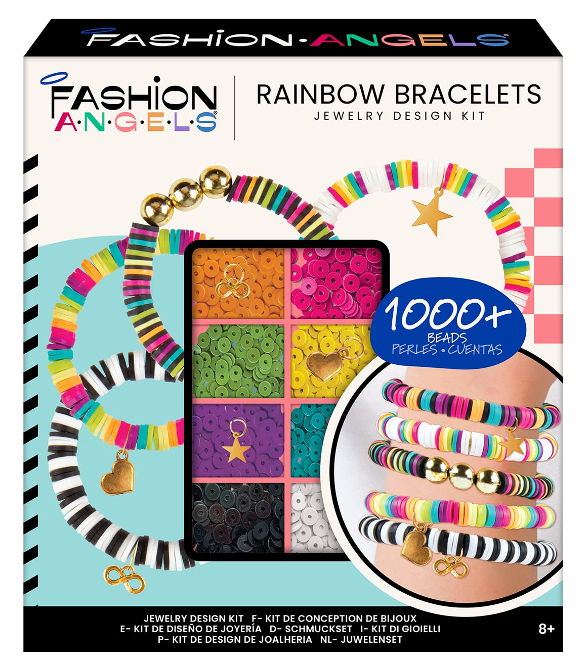 Fashion Angels Rainbow Bracelet Creative Activity Gift Set for Girls 8 Years Modern