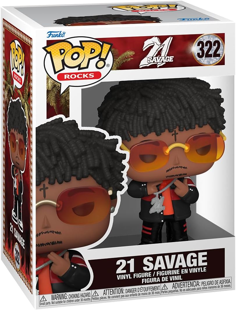 Funko Pop! Rocks: 21 Savage - Figura in Vinile da Collezione - Idea Regalo - Merchandising Ufficiale - Giocattoli per Bambini e Adulti da Collezione e da Esposizione - Music Fans