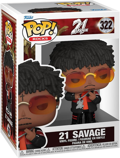 Funko Pop! Rocks: 21 Savage - Figura in Vinile da Collezione - Idea Regalo - Merchandising Ufficiale - Giocattoli per Bambini e Adulti da Collezione e da Esposizione - Music Fans